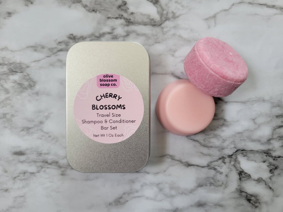 Travel Size Shampoo Bar And Conditioner Bar Set