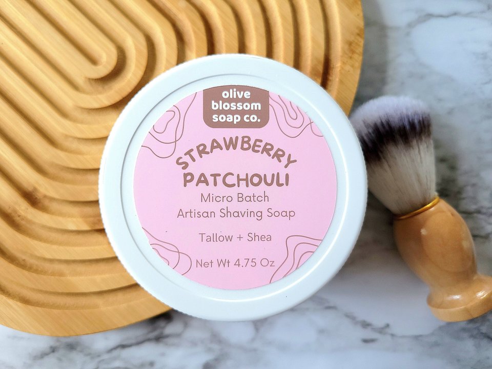 Strawberry Patchouli Artisan Shave Soap