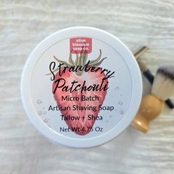 Strawberry Patchouli Artisan Shave Soap